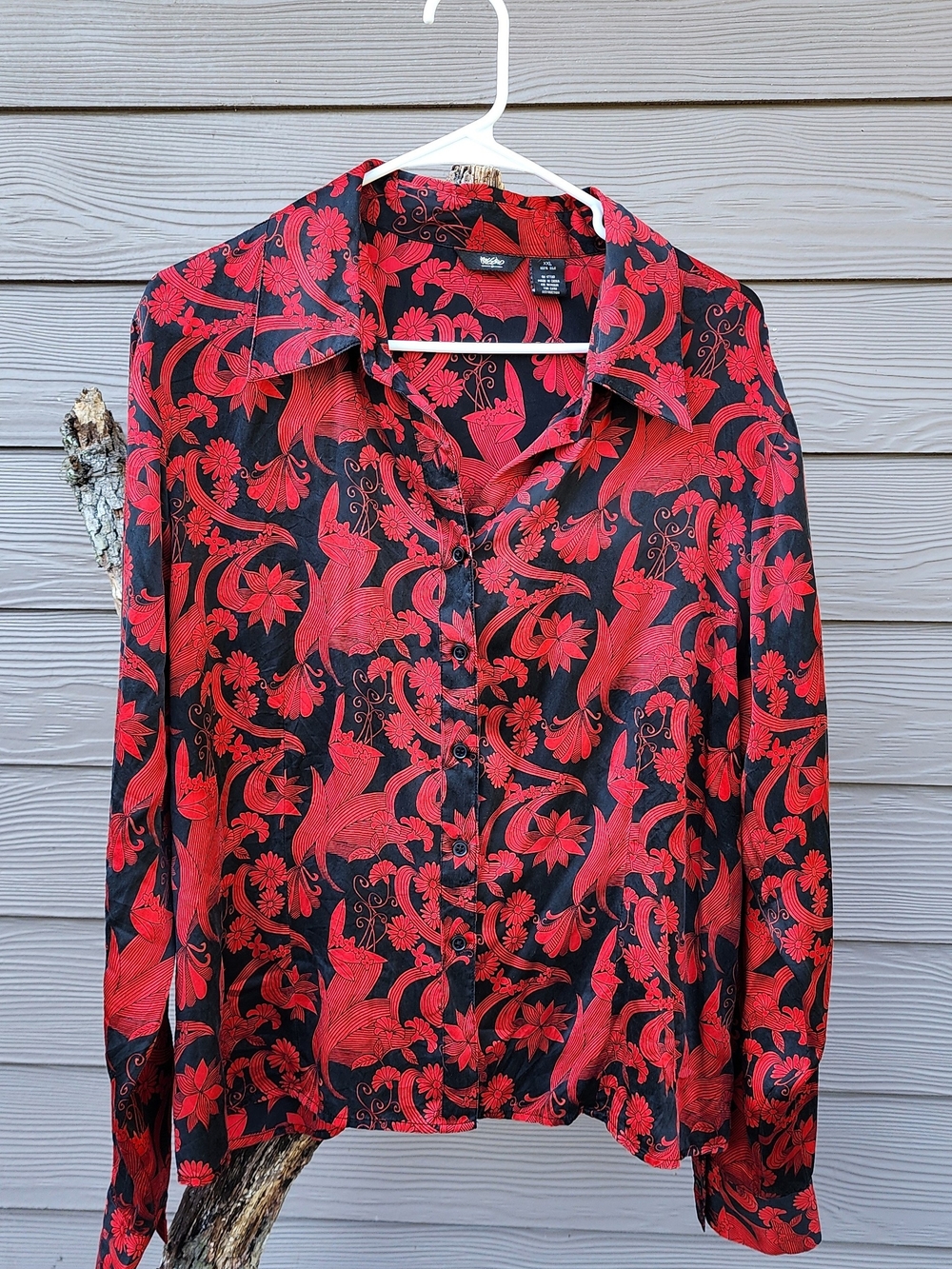 Massimo 100% Silk Button-Down Shirt
